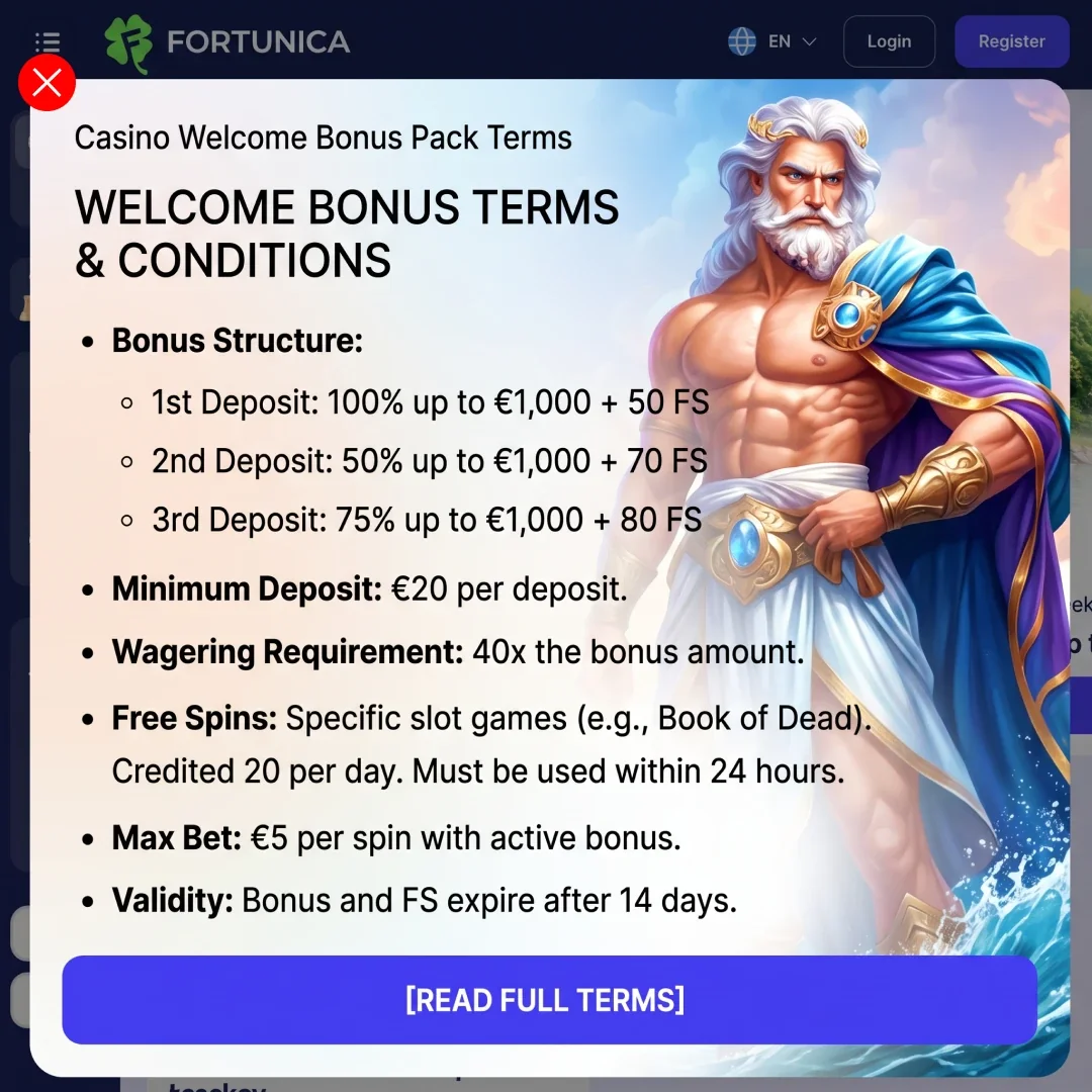 Casino Welcome Bonus Terms